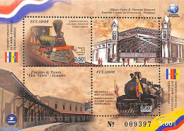 Ecuador 2018 Railways S/s, Joint Issue Paraguay, Mint NH, Transport - Various - Railways - Joint Issues - Trains