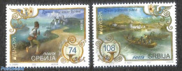 Serbia 2020 Europa, Old Postal Roads 2v, Mint NH, History - Transport - Europa (cept) - Post - Ships And Boats - Post