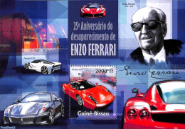 Guinea Bissau 2013 Enzo Ferrari S/s, Mint NH, Transport - Automobiles - Ferrari - Coches