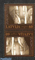 Latvia 2003 Europa 1v, Tete-beche Pair, Mint NH, History - Europa (cept) - Art - Poster Art - Autres & Non Classés
