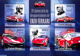 Guinea Bissau 2013 Enzo Ferrari 5v M/s, Mint NH, Transport - Automobiles - Ferrari - Cars