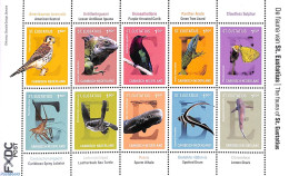 Dutch Caribbean 2022 St. Eustatius, Fauna 10v M/s, Mint NH, Nature - Birds - Butterflies - Fish - Reptiles - Sea Mamma.. - Fishes