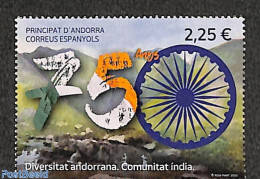 Andorra, Spanish Post 2022 Indian Society 1v, Mint NH - Neufs