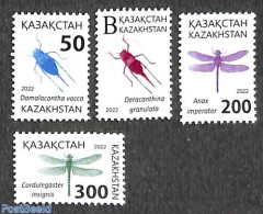 Kazakhstan 2022 Red Book, Insects 4v, Mint NH, Nature - Insects - Kazakistan