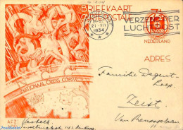 Netherlands 1933 POstcard 7.5+3.5c, Used Postal Stationary - Cartas & Documentos