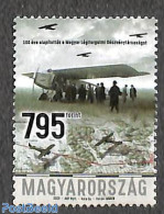 Hungary 2022 100 Years Airline 1v, Mint NH, Transport - Various - Aircraft & Aviation - Maps - Unused Stamps