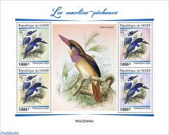 Niger 2022 Kingfishers, Mint NH, Nature - Kingfishers - Níger (1960-...)