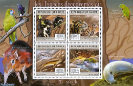 Guinea, Republic 2011 Animals Discovered In 21st Century 4v M/s, Mint NH, Nature - Animals (others & Mixed) - Cat Fami.. - Autres & Non Classés