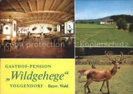 72234419 Voggendorf Grafenwiesen Gasthof Pension Wildgehege Gastraum Hirsche Gra - Other & Unclassified