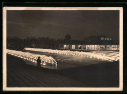 AK Stuttgart, Ausstellung Reichsgartenschau 1939, Nachtstimmung Bei Den Wasserspielen  - Expositions