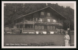 AK Bern, Schweiz. Ausstellung F. Frauenarbeit 1928, Chalet Berner Oberland  - Exposiciones