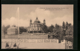 AK Dresden, 3. Deutsche Kunstgewerbe-Ausstellung 1906, Ausstellungspalast, Rückansicht  - Exposiciones