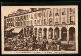 CPA St-Germain-en-Laye, Les Arcades, Place Du Marché  - St. Germain En Laye