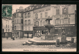 CPA Mantes, La Fontaine De L`Hotel De Ville  - Mantes La Ville