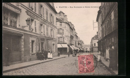 CPA Mantes, Rue Nationale Et Route De Limay, Hotel Du Rocher De Gangale  - Limay