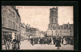 CPA Mantes, Place Du Marché Au Blé Et La Tour St.-Maclou  - Otros & Sin Clasificación