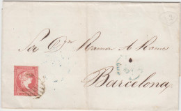 X/ 13  . Spanien Umschlag 4 Cuattos 1857 - Covers & Documents