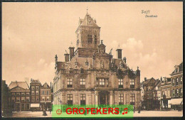 DELFT Stadhuis Mairie 1909  Levendig - Delft