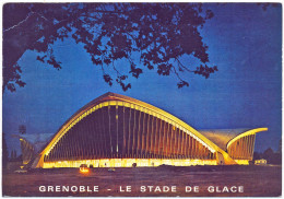 CPSM 10,5 X 15 Xèmes Jeux Olympiques D'Hiver De GRENOBLE 1968 Olympics Games Grenoble Le Stade De Glace Illuminé * - Grenoble