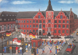 DUSSELDORF . Marktplatz Mit Rathaus Und Jan Wellen Denkmal Von Anneliese Burmeister . Illustration ABG - Autres & Non Classés