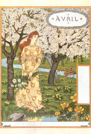 Eugène Grasset . LA BELLE JARDINIERE 1896 .  AVRIL - Peintures & Tableaux