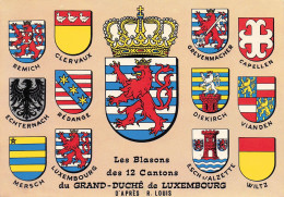 Les Blasons Des 12 Cantons Du GRAND DUCHE DE Luxembourg . - Sonstige & Ohne Zuordnung