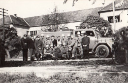 Firemen Firefighting Squad W Truck Yugoslavia Ca.1950 - Bombero