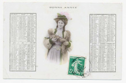 CPA  9 X 14 Calendrier 1909 (6)   Jeune Femme - New Year