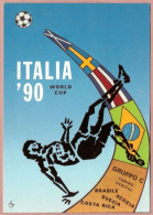 Cartolina Mondiale Di Calcio 90 In Italia Copia Numerata 0487 - Non Viaggiata - Fussball