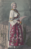 Woman In Traditional Costume , Folklore Ca.1910 Edition J.Reich Vinkovci - Kroatien