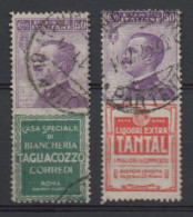Regno 1924 - Pubblicitari - Tagliacozzo & Tantal 50 Cent. - Usati - Publicité