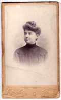 CARTE CDV - Edit. L. LANGLOIS  Paris  Portrait D' Une Jeune Femme à Identifier - Tirage Aluminé 19 ème - Taille 63 X 104 - Anciennes (Av. 1900)