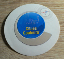 TIR SPORTIF : AUTOCOLLANT CIBLES COULEURS (ROND) FEDERATION FRANCAISE DE TIR - Stickers