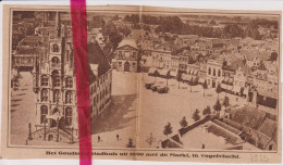 Gouda - De Markt In Vogelvlucht - Orig. Knipsel Coupure Tijdschrift Magazine - 1925 - Unclassified