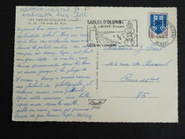 LES SABLES D'OLONNE - VENDEE - FLAMME SUR ARMOIRIES MONT DE MARSAN - UN COIN DU PORT - Mechanical Postmarks (Advertisement)