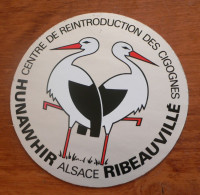 AUTOCOLLANT CENTRE DE REINTRODUCTION DES CIGOGNES HUNAWIHR RIBEAUVILLE - Stickers