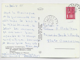 BEQUET 1FR ROULETTE SEUL CARTE HERAULT 12.8.1977 - 1971-1976 Marianne Of Béquet