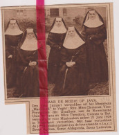 Vught - Vertrek Zusters Naar Missie Op Java - Orig. Knipsel Coupure Tijdschrift Magazine - 1925 - Unclassified