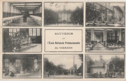 C17-18) VIERZON (CHER) L'ECOLE NATIONALE PROFESSIONNELLE - MULTIVUE - MACHINE - ATELIER - EN 1913 -  ( 2 SCANS ) - Vierzon