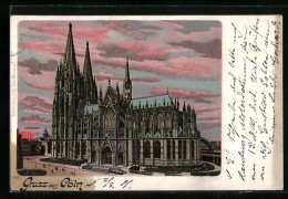 Lithographie Köln, Dom Bei Sonnenuntergang  - Other & Unclassified