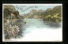 Lithographie Sisikon, Tellskappelle Am Vierwaldstätter See  - Sisikon