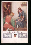 AK Deutscher Schulverein Nr. 564: Aschenbrödel, Der Prinz Mit Dem Schuh  - War 1914-18