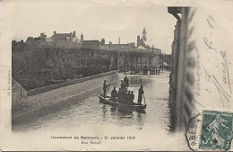 X123590 SEINE ET MARNE RARE NEMOURS INONDATION DE NEMOURS 21 JANVIER 1910 RUE BENOIT - Nemours