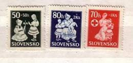 1943  CROIX  ROUGE Michel Nr.112/14   3v.-MNH  Slovaquie / Slovakia - Unused Stamps