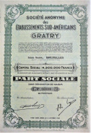 S.A. Des Etablissements Sud-Américains Gratry (1956) - Textiles