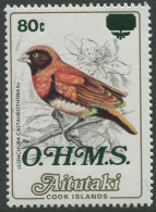 Aitutaki OHMS 1985 SGO29 80c On 96c Mannikin MNH - Cookinseln