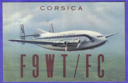 Carte Postale Avion Breguet  "Provence" Air France  Corsica Radio Amateur    Très Beau Plan - 1946-....: Era Moderna