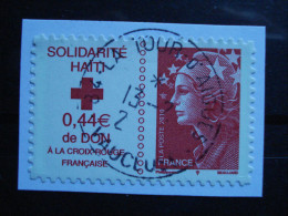 388 Solidarité Haïti De 2010 Oblityéré Avec Cachet Rond - Gebraucht