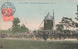 75 Paris Le Moulin De Longchamps Bois De Boulogne CPA Carte Couleur , Cachet 1905 - Parchi, Giardini