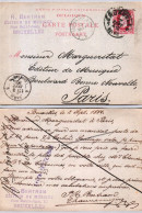 Belgique - Entier Postal - Brief Van Bruxelles 5 1885 - Brief Van Paris Distribution - Sonstige & Ohne Zuordnung